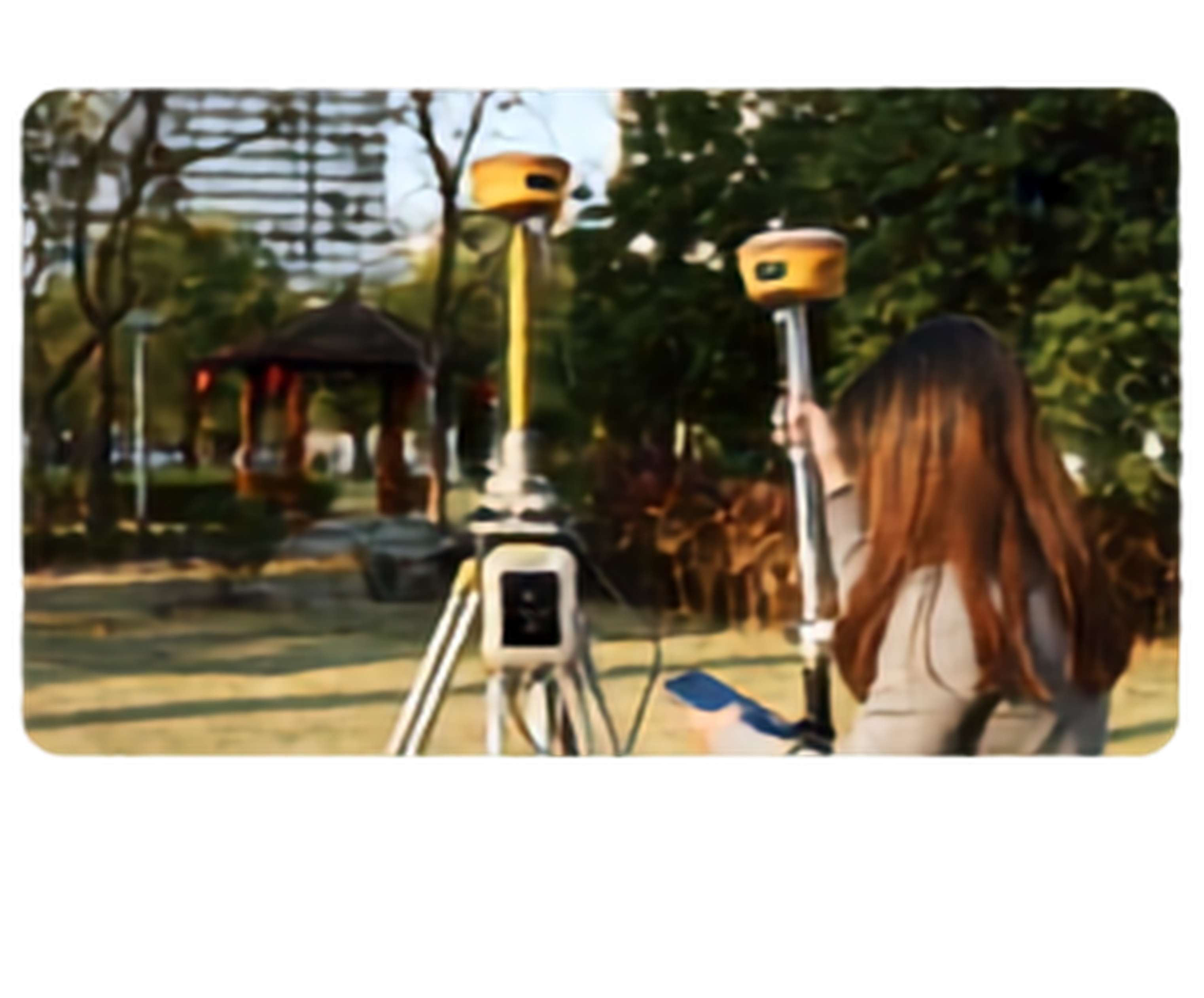 Nigerian surveyor working in the field with Spherefix GNSS equipment